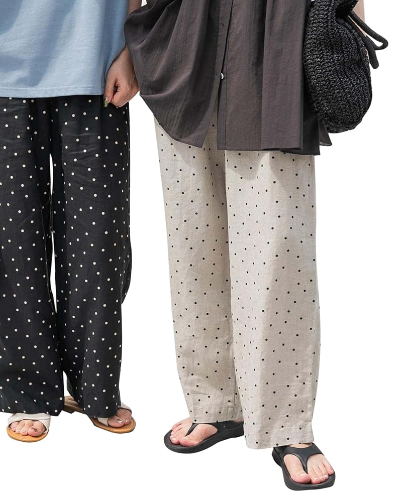 アーバンリサーチドアーズ　リネンレーヨンドットイージーパンツ　新品 URBAN RESEARCH DOORS｜リネンレーヨンドットイージーパンツ